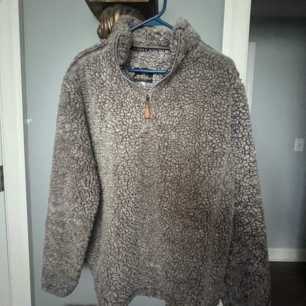 Simply Southern Gray Zip Up Sweater